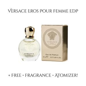 VERSACE Eros Pour Femme Eau de Parfum MINI Splash - .17 fl oz NIB